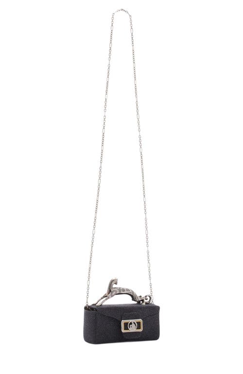 Lanvin Micro Pencil Cat Bag In Suede In Black