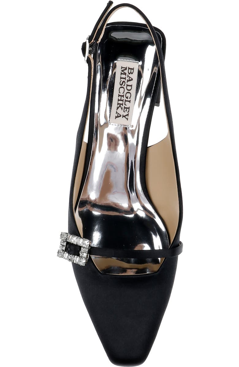 Badgley Mischka Collection Buena Slingback Pump, Alternate, color, Black Satin