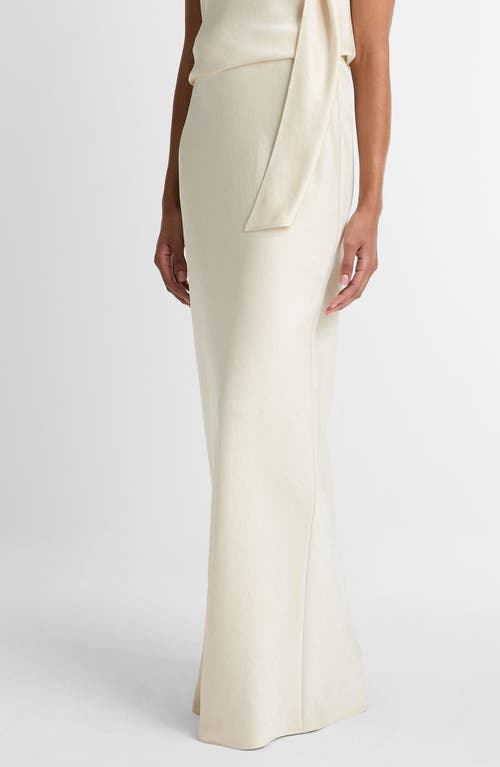 Vince Satin Bias Column Skirt In Neutral