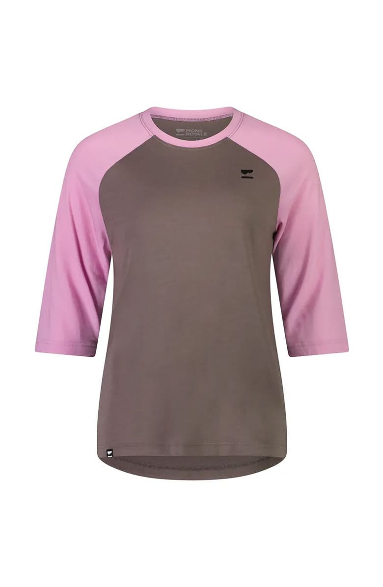 Mons Royale Tarn Merino Shift Raglan 3/4 Sleeve - Women's, Alternate, color, Pop Pink/Iron