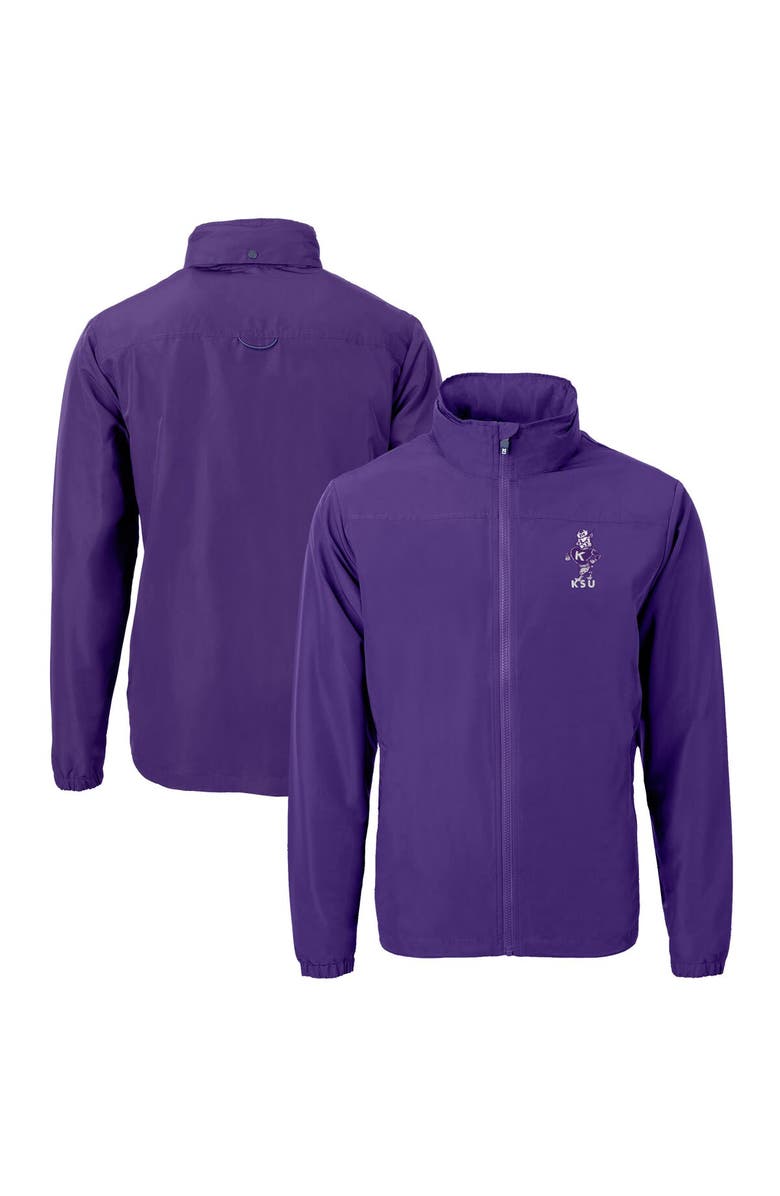 Cutter & Buck Men's Cutter & Buck  Purple Kansas State Wildcats Vault Charter Eco Recycled Full-Zip Jacket, Main, color, 