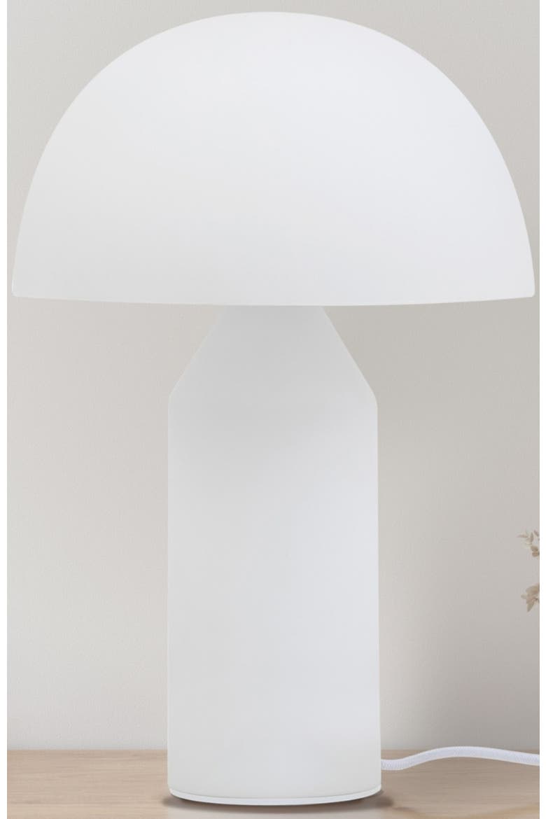 Venus 9.5" Modern LED Table Lamp with Dome Bowl Shade, Main, color, Frosted White