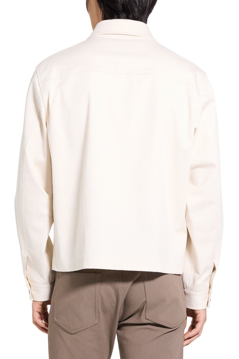 Moonsoft Cotton Twill Button-Up Shirt Jacket, Alternate, color, WINTER IVORY