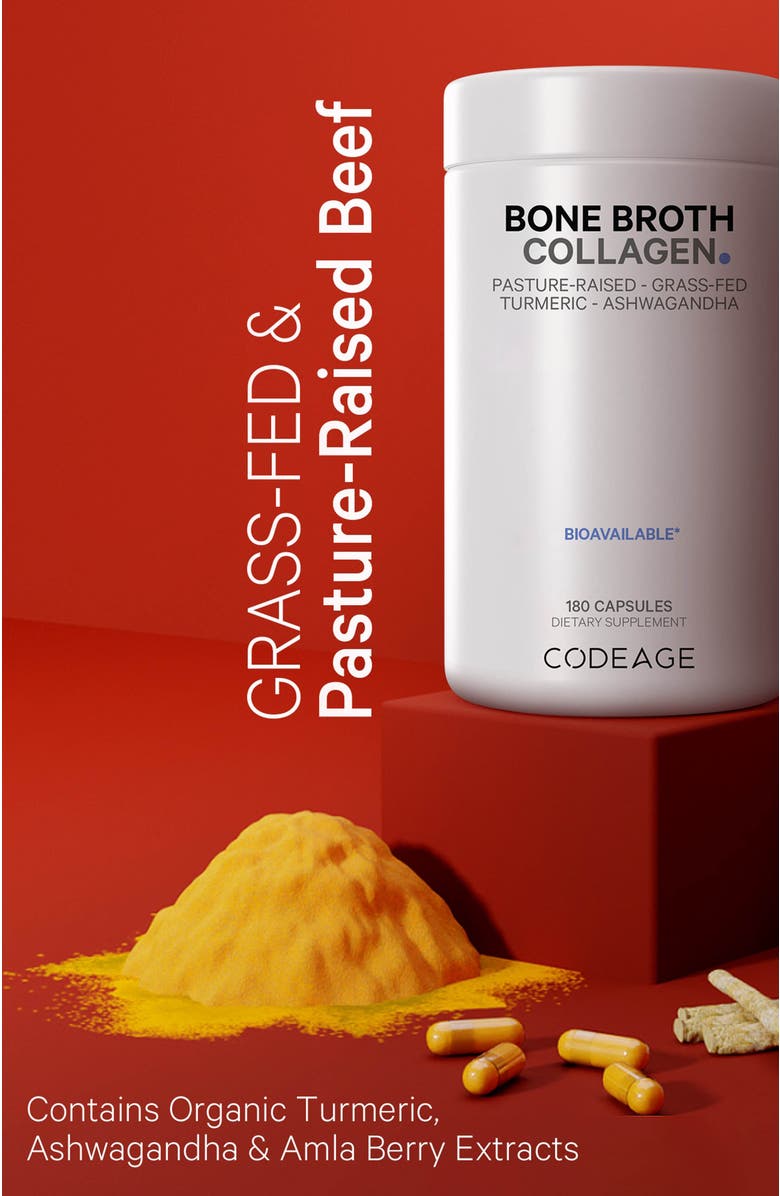 Codeage Bone Broth Collagen Peptides Supplement, Alternate, color, 
