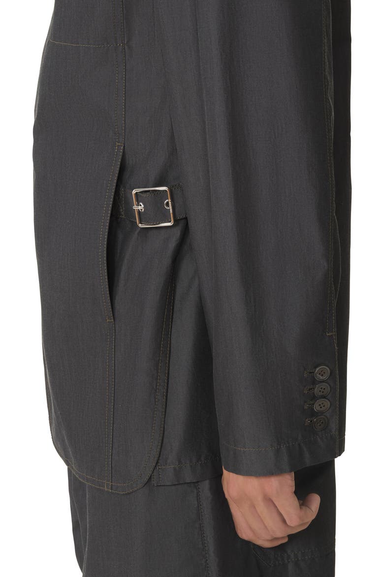 Black Loose-Fit Chambray Jacket, Alternate, color, Gray, Black