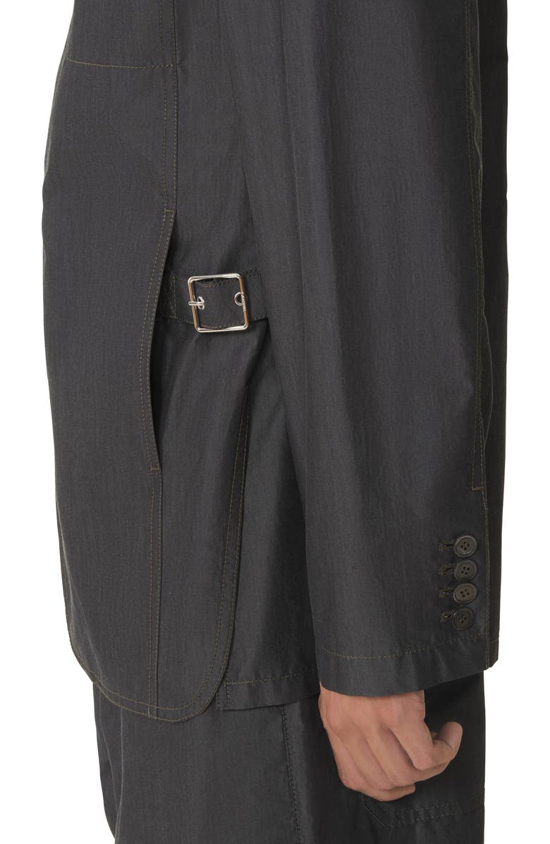 Lanvin Black Loose-Fit Chambray Jacket, Alternate, color, Gray, Black