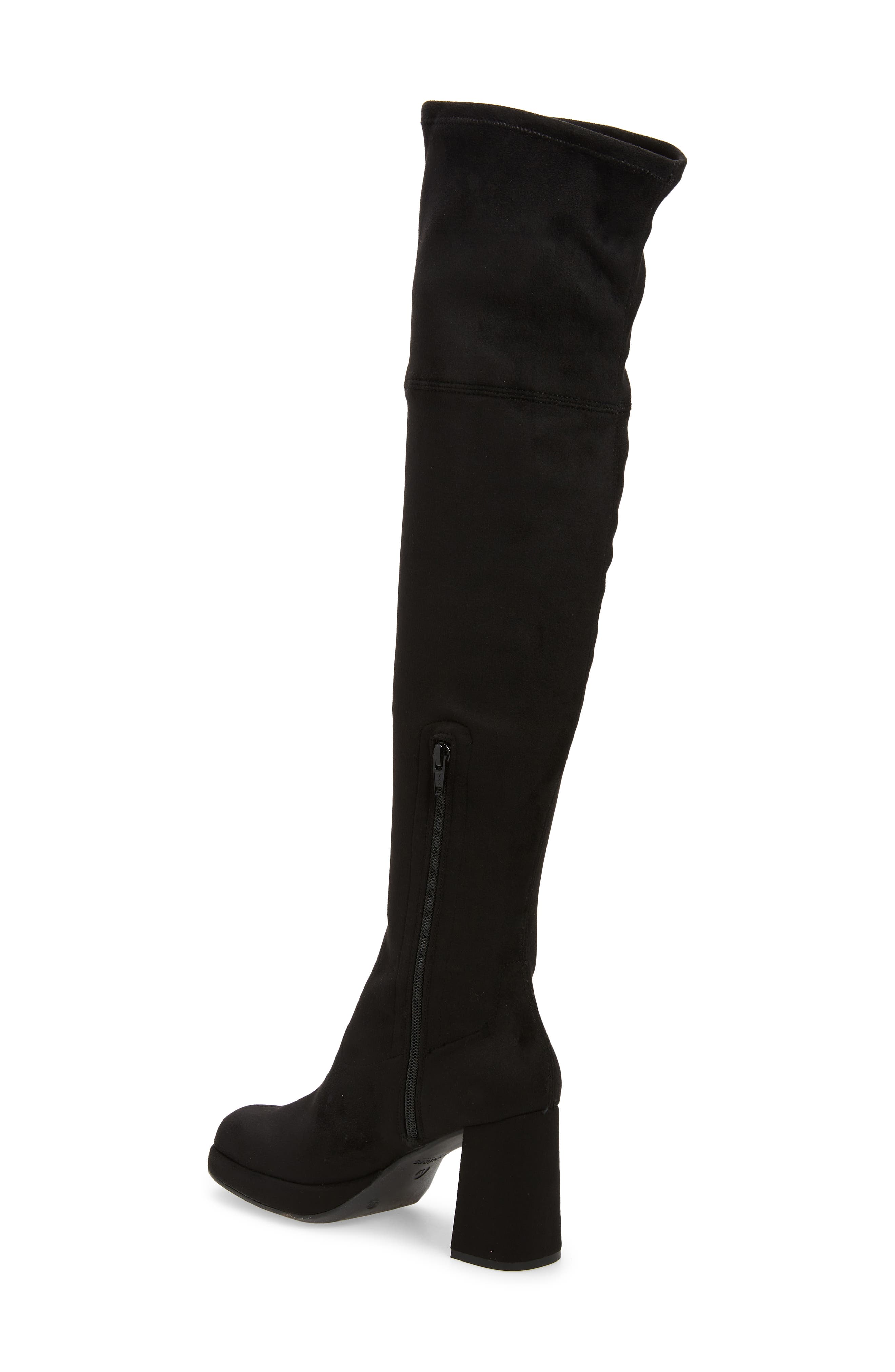 5924 Over the Knee Boot, Alternate, color, BLACK SUEDE/ STRETCH COMBO