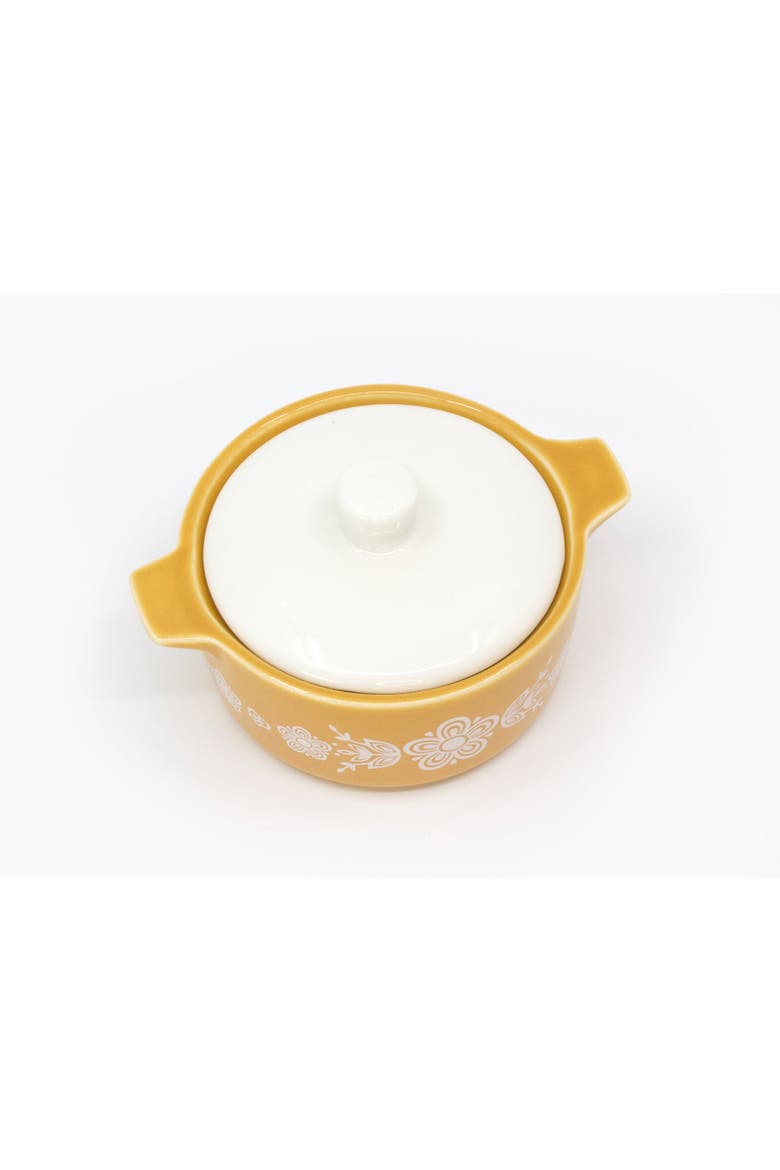 Pyrex-Inspired Casserole Ceramic Trinket Box, Alternate, color, Butterfly Gold