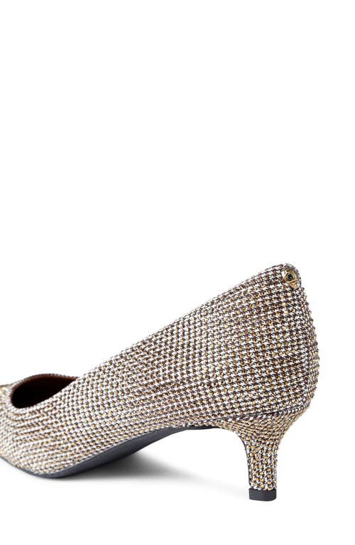 Kurt Geiger London Kensington Flexi Pointed Toe Kitten Heel Pump In Brown