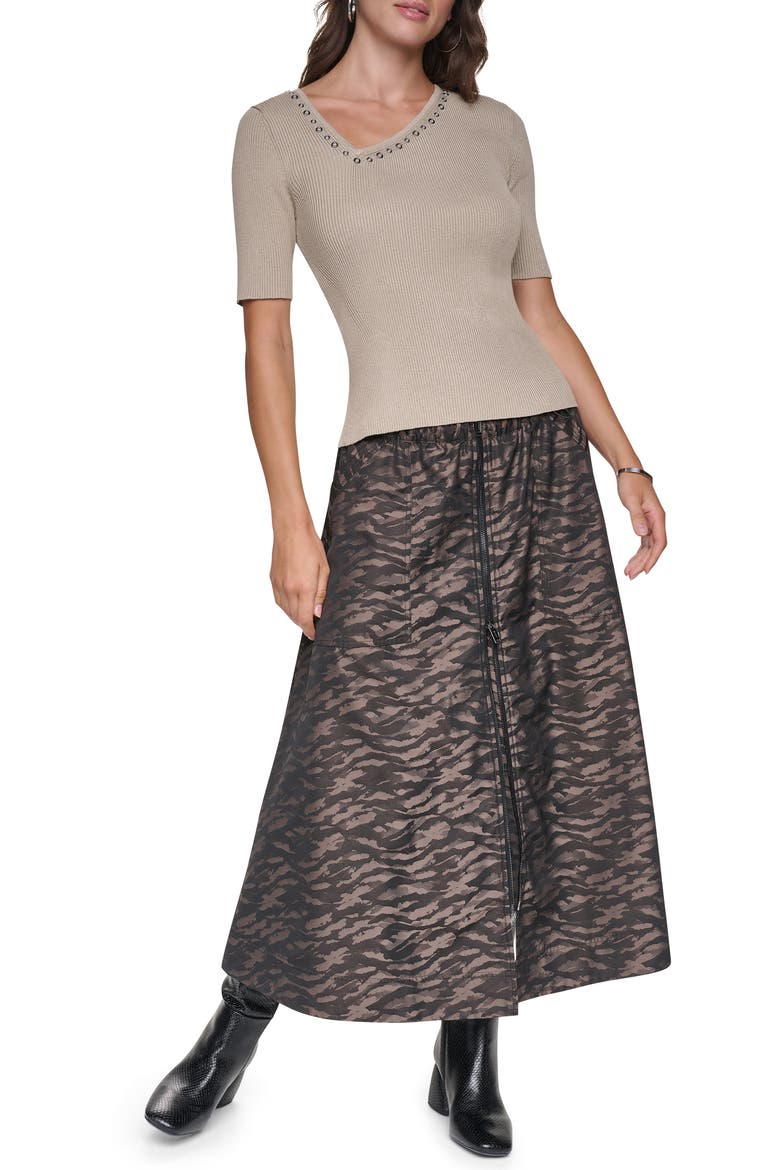 Grommet Rib Sweater, Alternate, color, PUTTY