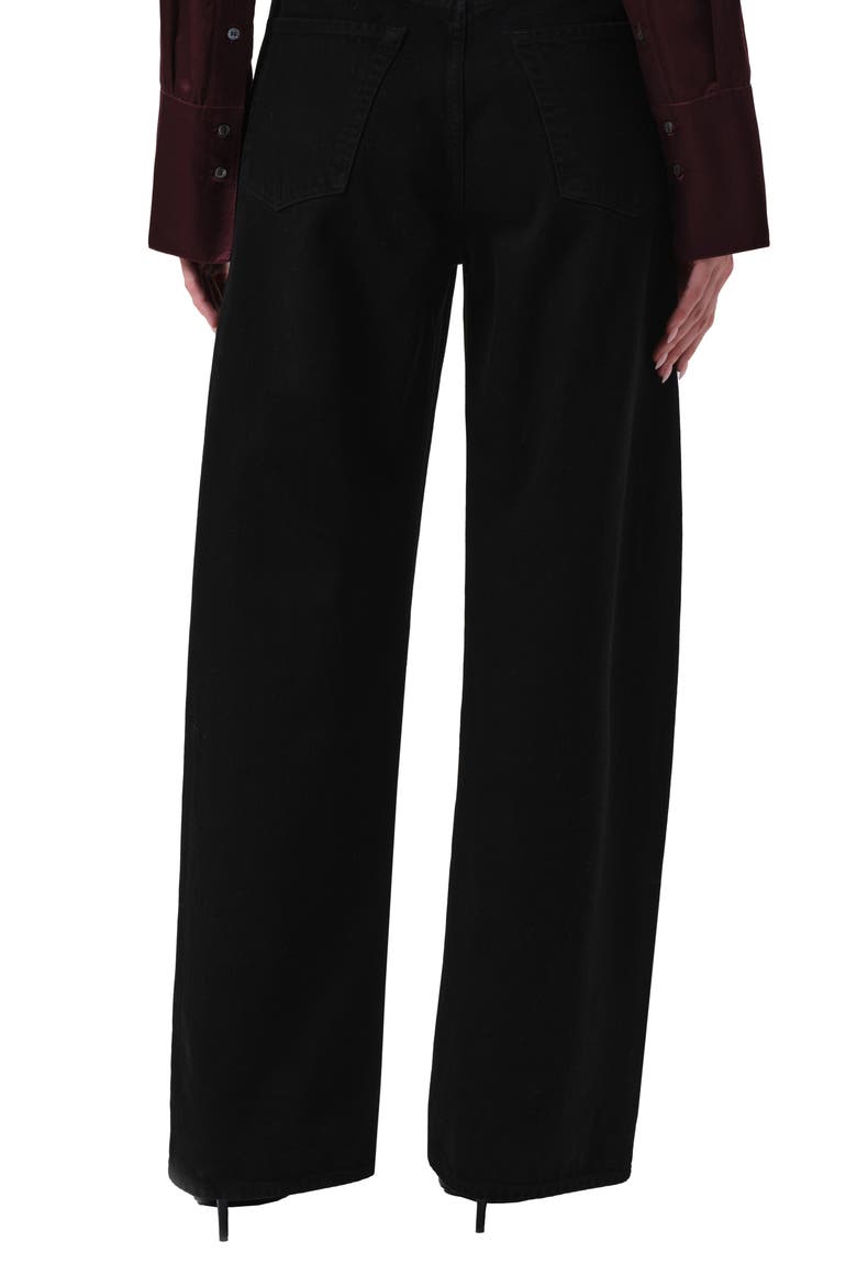 Ayla High Waist Baggy Wide Leg Jeans, Alternate, color, SOLID BLACK