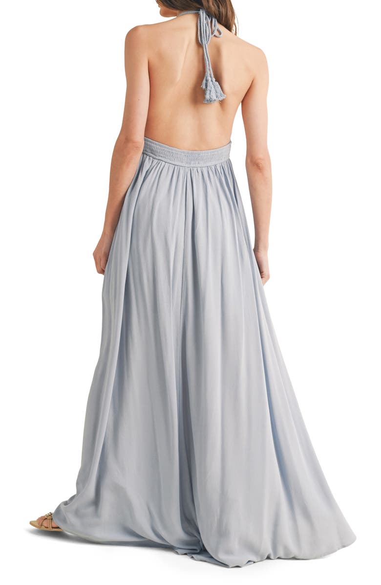 WISHLIST Halter Maxi Dress, Alternate, color, Medium Blue