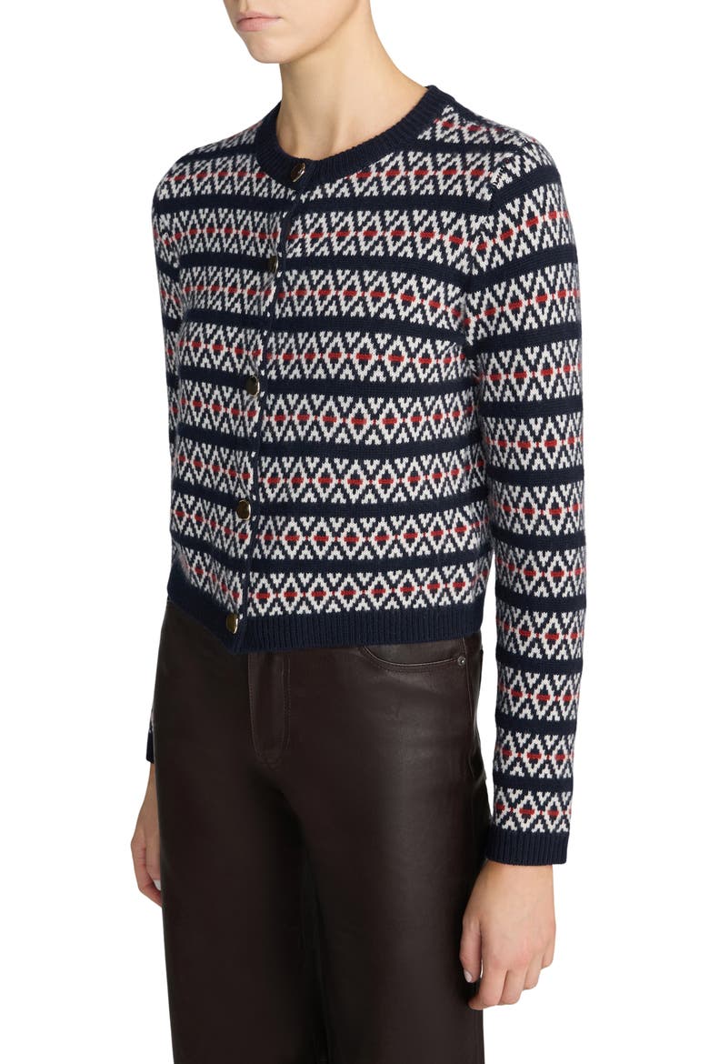 The Wool & Cashmere Cardigan, Alternate, color, PERIWINKLE FAIRISLE