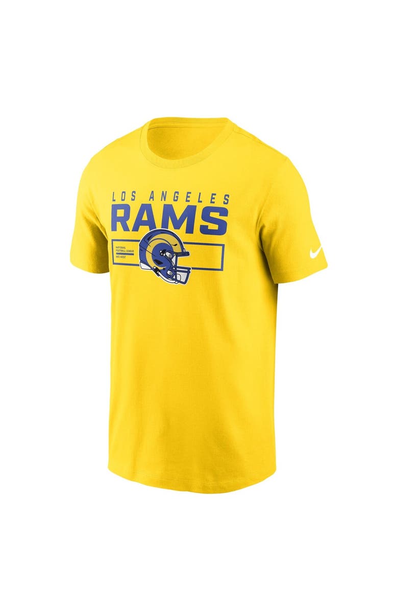 Nike Men's Nike Gold Los Angeles Rams Primetime Helmet Essential T-Shirt, Alternate, color,