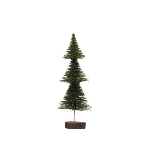 Bottle Brush Tree on Wood Base