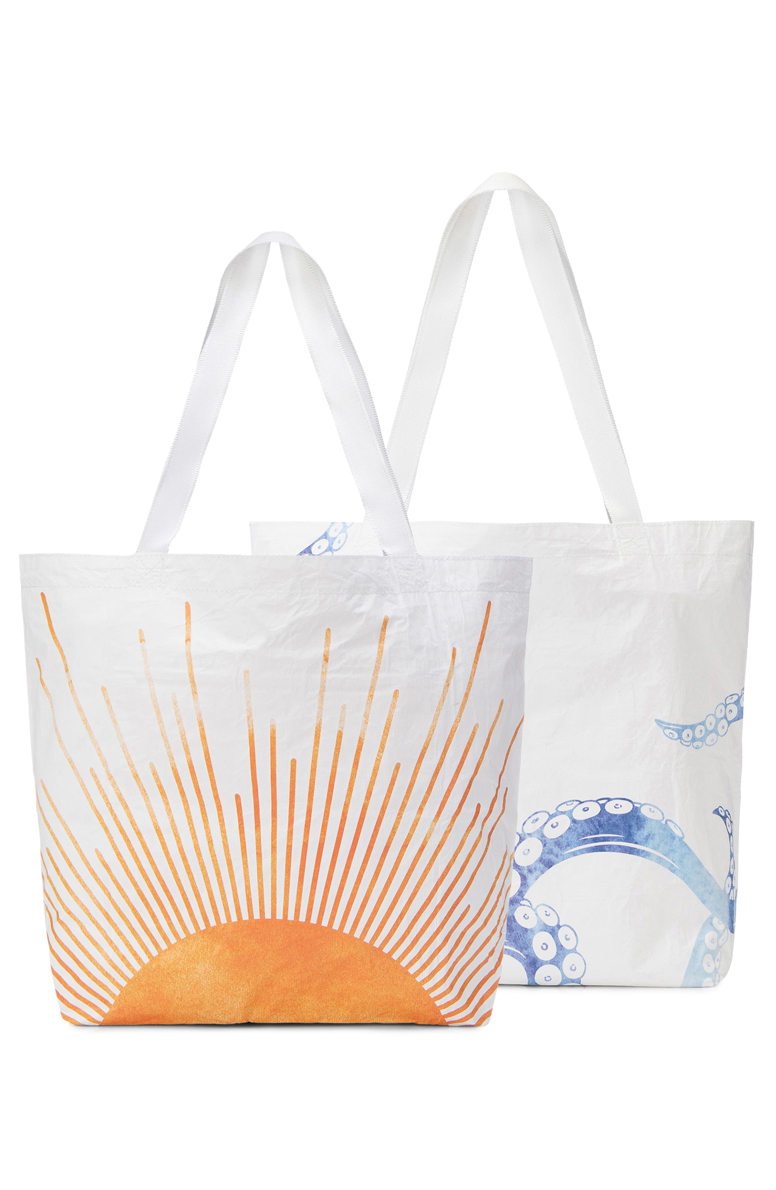 Aloha Collection Bom Dia Reversible Splash Proof Tote, Alternate, color, 