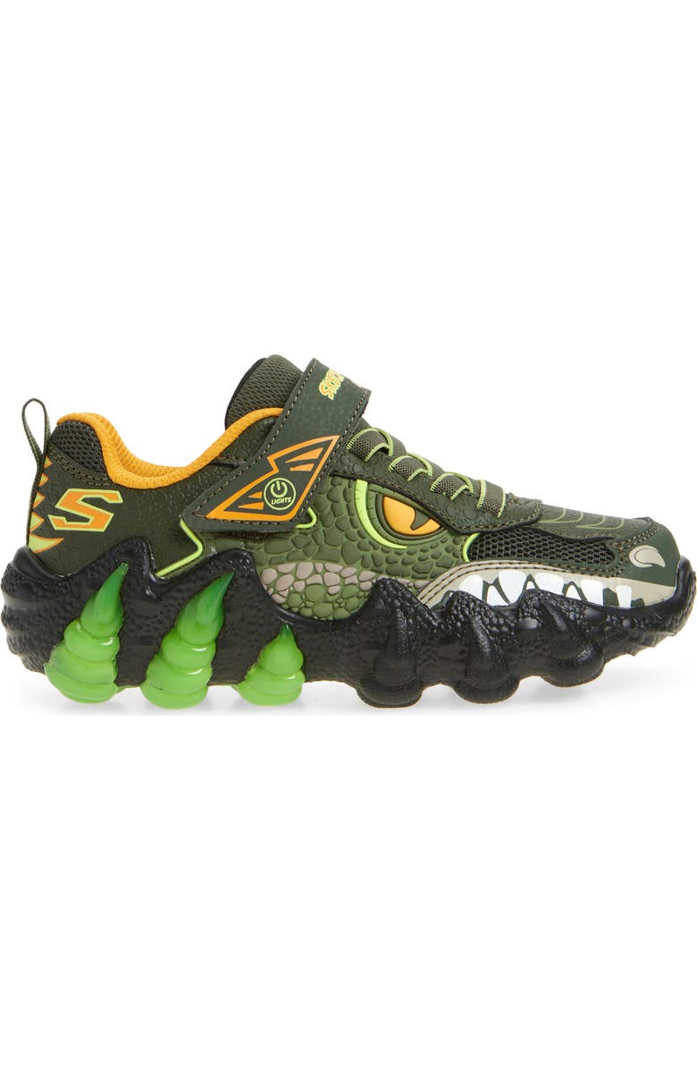SKECHERS Skech-O-Saurus 2.0 Light-Up Sneaker, Alternate, color, Olive