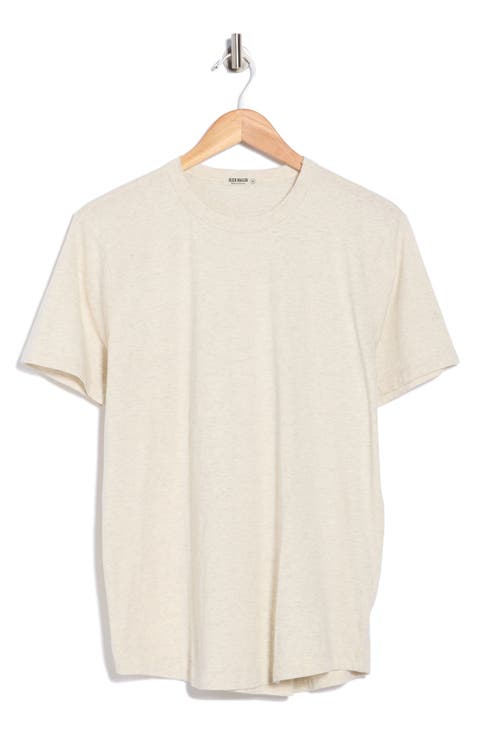 Pima Cotton Curved Hem Crew T-Shirt