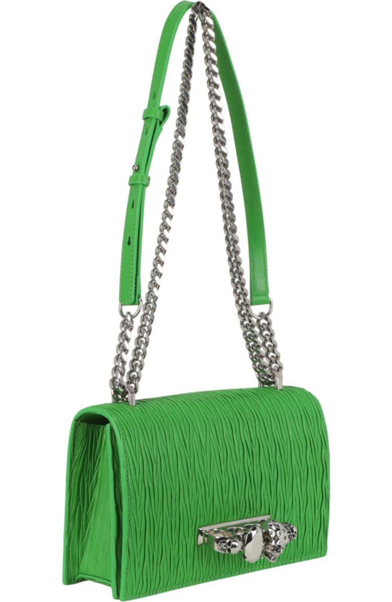 McQueen Mini Jeweled Shoulder Bag, Alternate, color, Acid Green