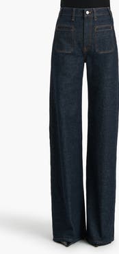 Khaite Delmonico High Waist Wide Leg Jeans