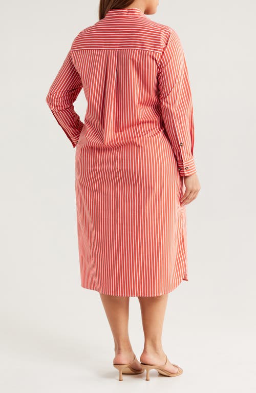 Universal Standard Odeon Stretch Poplin Shirtdress In Multi
