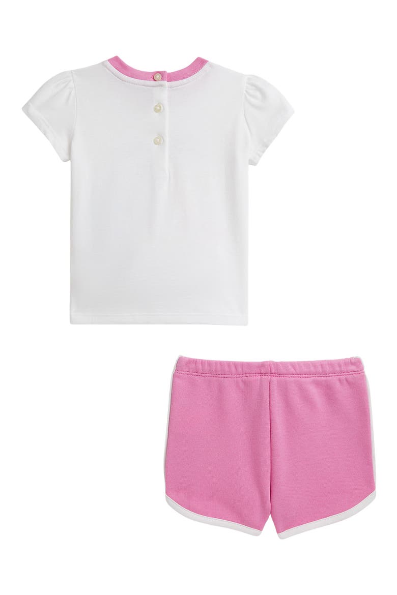 Polo Bear Jersey Graphic T-Shirt & Terry Shorts Set, Alternate, color, WHITE
