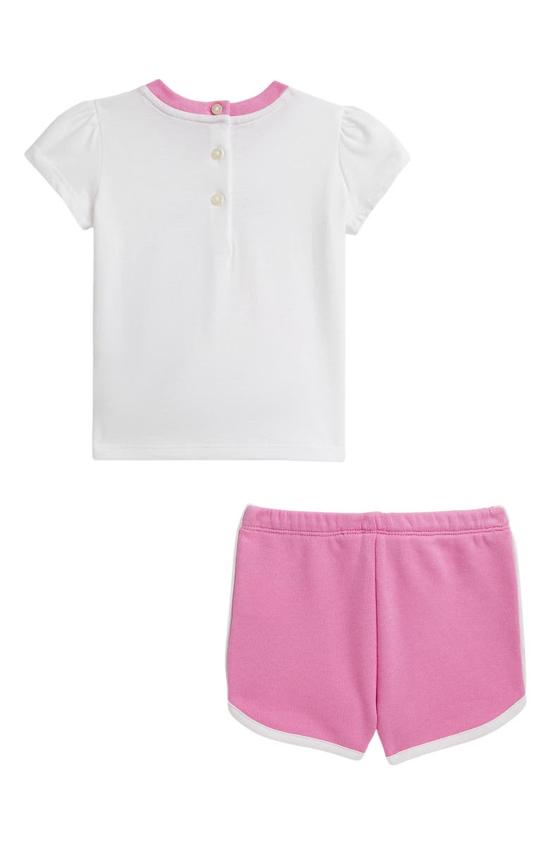 Ralph Lauren Polo Bear Jersey Graphic T-Shirt & Terry Shorts Set, Alternate, color, White