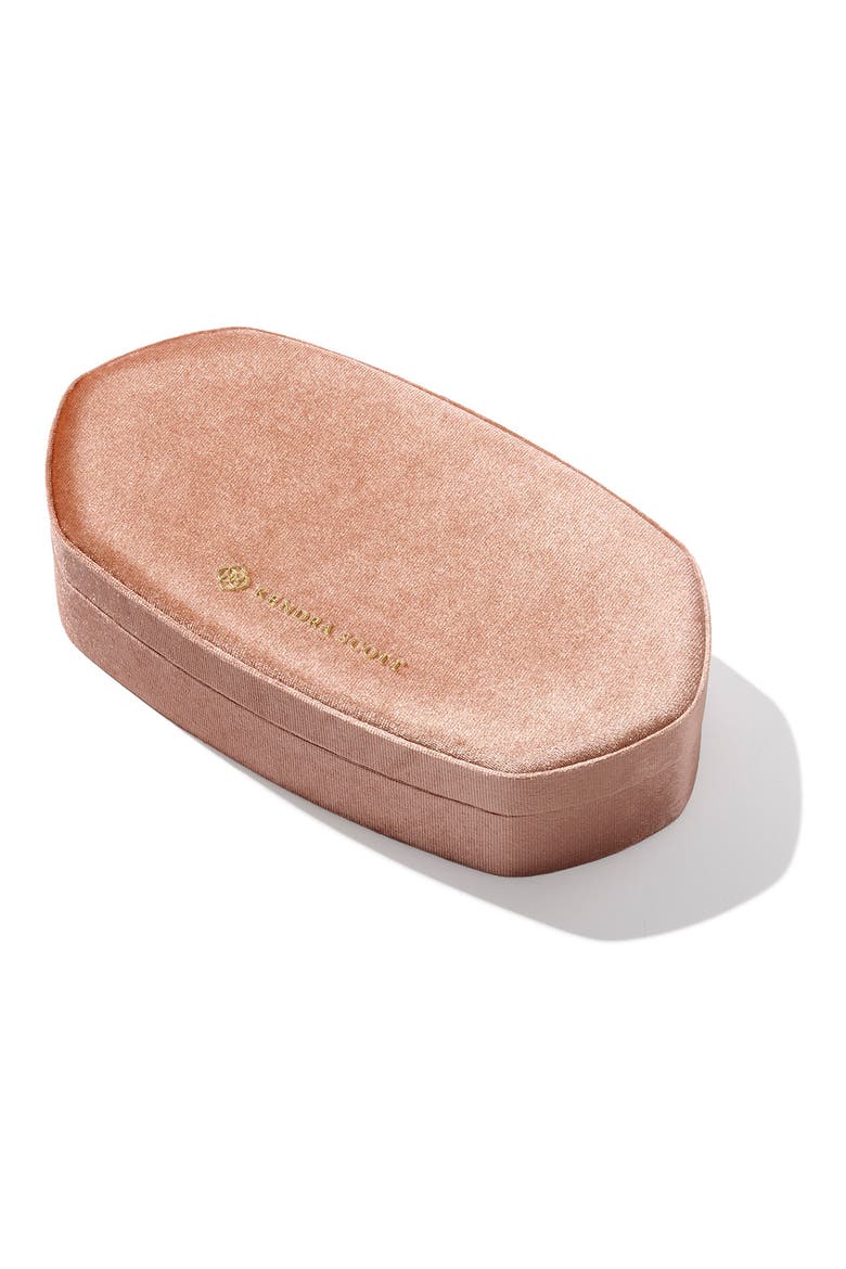 Danielle Velvet Medium Jewelry Case, Main, color, TERRACOTTA