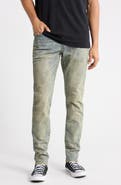 PURPLE BRAND Gothic Wire Monogram Low Rise Skinny Jeans