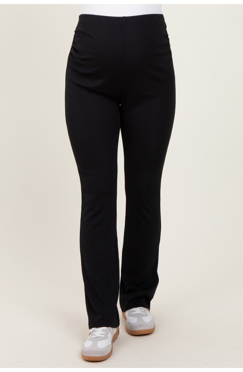 PinkBlush High Waist Maternity Kick Flare Pants, Alternate, color, Black