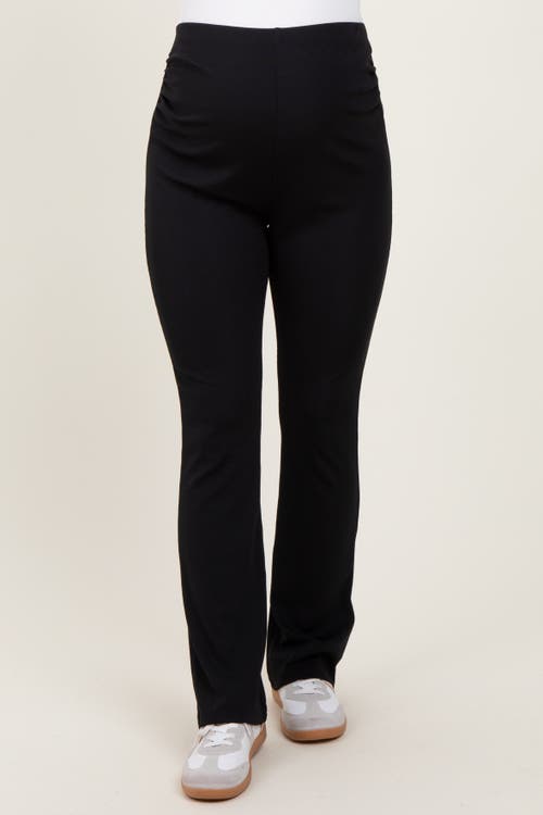 Pinkblush High Waist Maternity Kick Flare Pants In Black