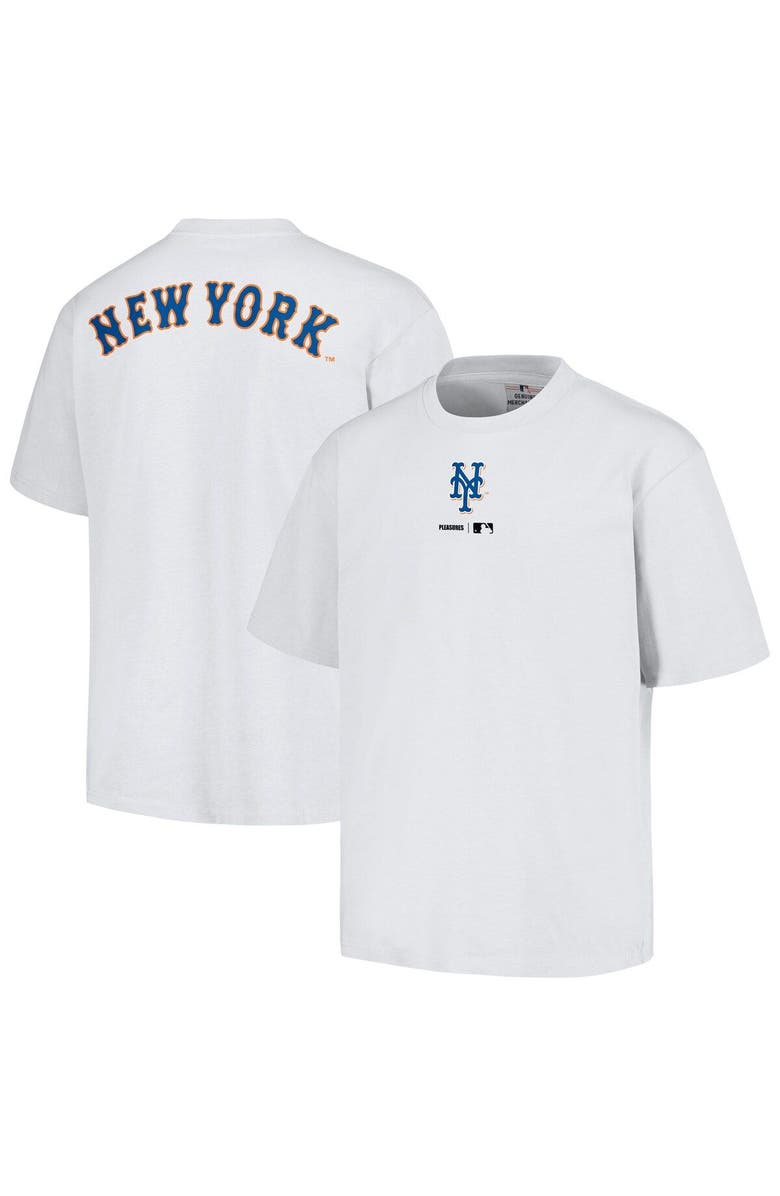 PLEASURES Men's PLEASURES  White New York Mets Mascot T-Shirt, Main, color, 