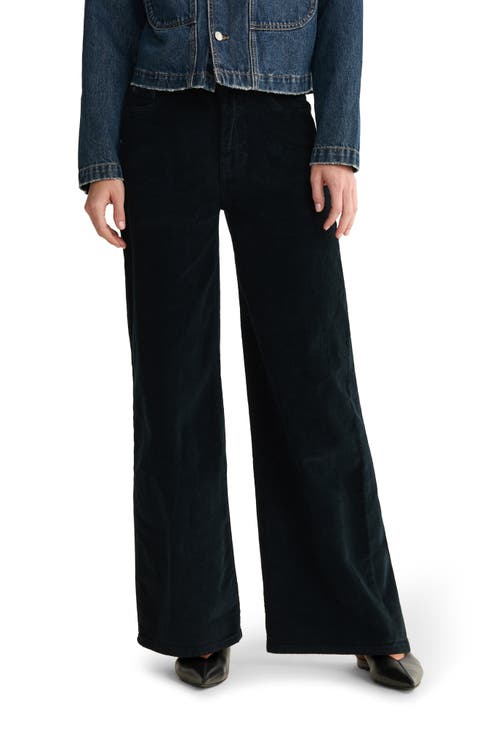 NCE High Waist Wide Leg Corduroy Jeans (Knight)
