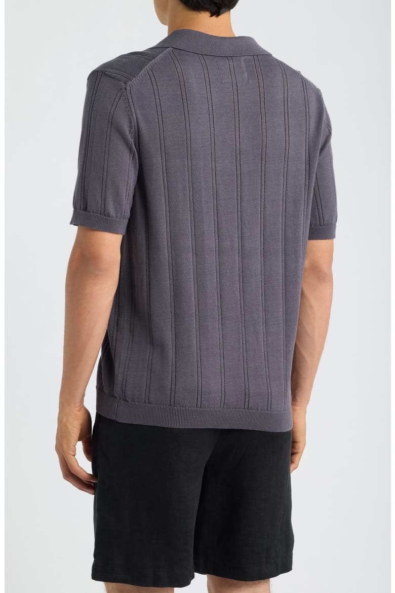 Lolo Drop Needle Sweater Polo, Alternate, color, ASH