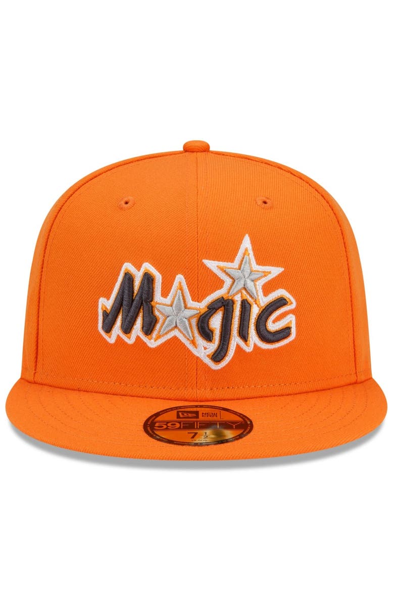 Men's New Era Orange Orlando Magic 2021/22 City Edition Alternate 59FIFTY Fitted Hat, Alternate, color, Orange