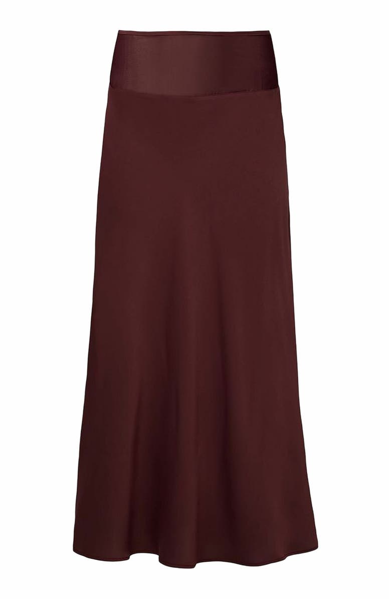 WeWoreWhat Midi Chiffon Cutout Skirt, Main, color, Merlot
