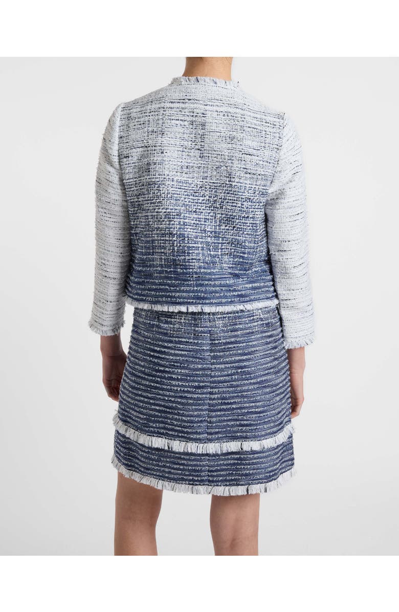 Santorelli Valerie Short Jacket in Ombre Modern Tweed, Alternate, color, Blue Aura