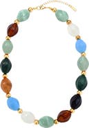 Adornia Mixed Color Chunky Bead Necklace