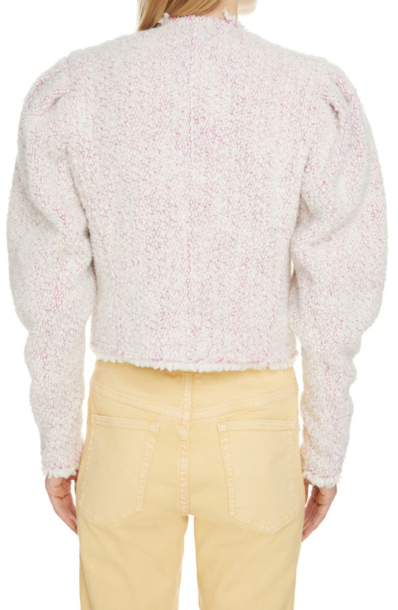 Isabel Marant Izma Leg of Mutton Sleeve Bouclé Jacket, Alternate, color, 