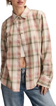 Lucky Brand Plaid Button-Up Cotton Shirt