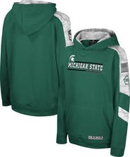 COLOSSEUM Youth Colosseum Green Michigan State Spartans OHT Military Appreciation Cyclone Digital Camo Pullover Hoodie