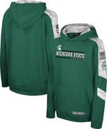 COLOSSEUM Youth Colosseum Green Michigan State Spartans OHT Military Appreciation Cyclone Digital Camo Pullover Hoodie