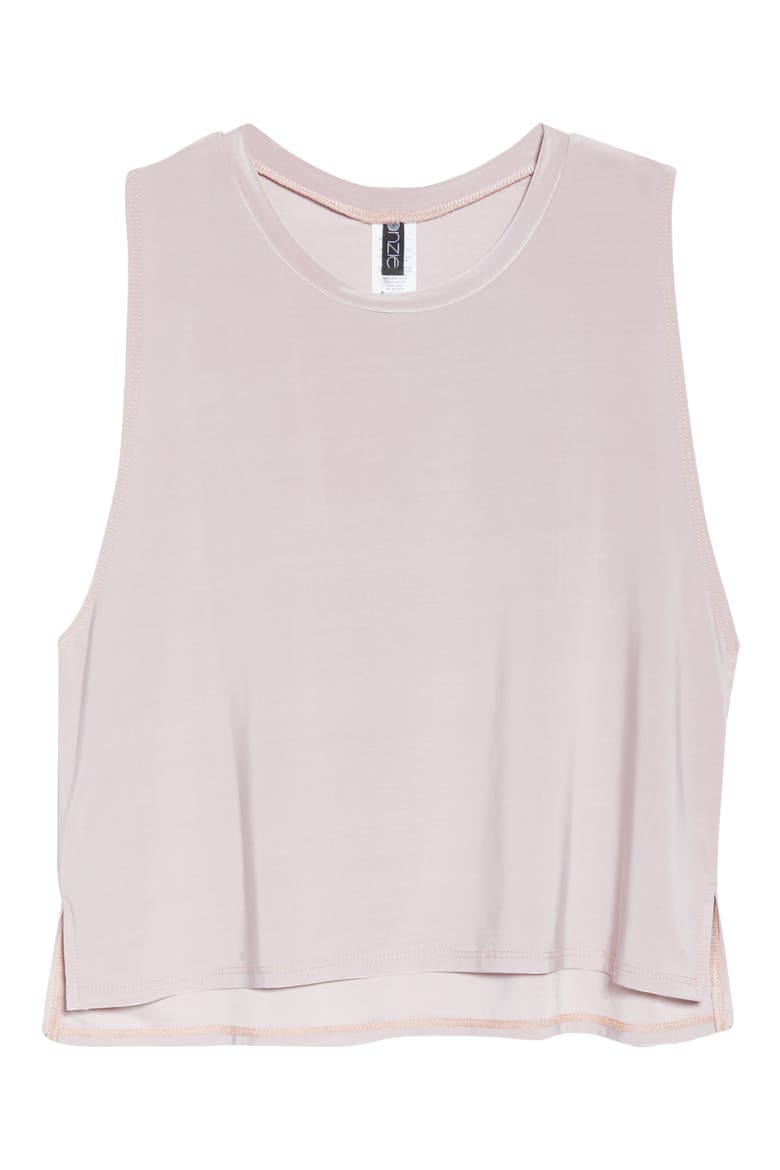 Tempo Performance Crop Tank, Alternate, color, WOODROSE
