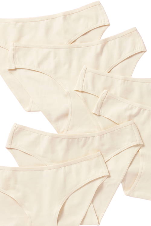 Yellowberry Everyday Cotton Undie 6pk In Beige