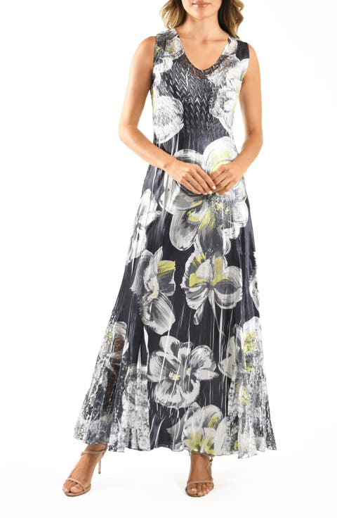 Lace-Up Back Maxi Cocktail Dress