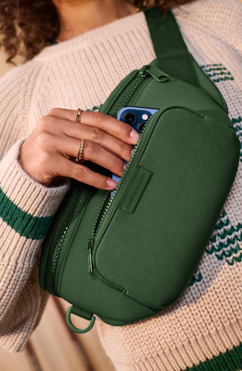 Dagne Dover Jax Large Neoprene Belt Bag, Alternate, color, Pine