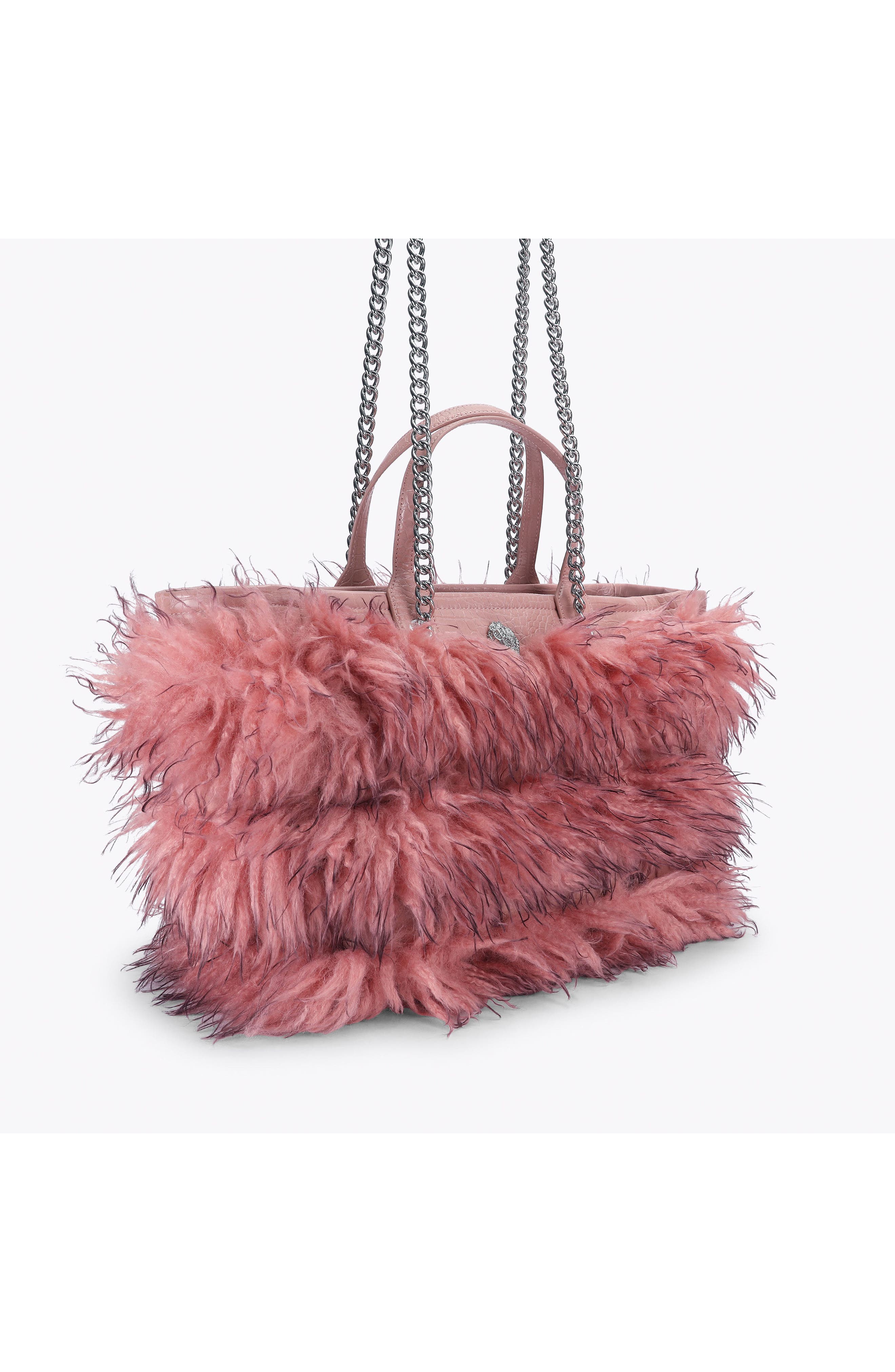 Hoxton Faux Fur Shopper, Alternate, color, LIGHT/ PASTEL PINK