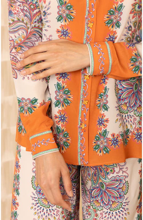 Hale Bob Ramona Silk Top In Multi