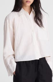 Madewell Linen & Cotton Straight Hem Shirt