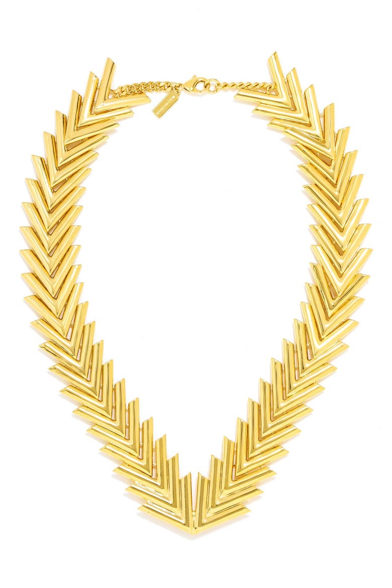 'Poisson' Collar Necklace, Main, color, GOLD
